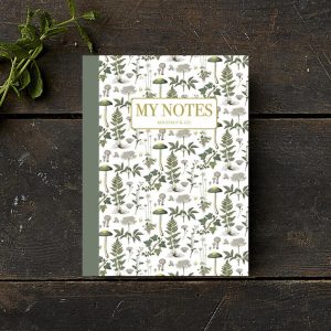 Notesbog med blomsterprint