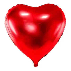 Rød hjerte folieballon, 18"